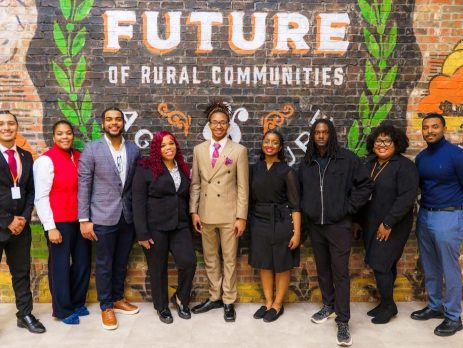 a group of smiling students