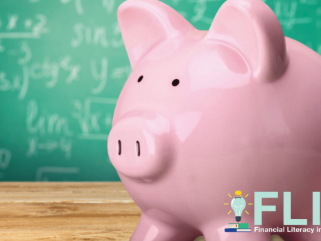 a piggy bank with the "Financial Literacy in Progress" logo