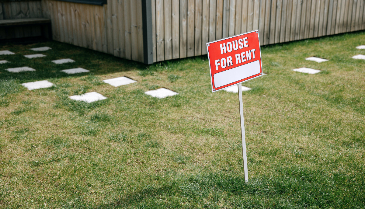 house for rent sign