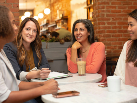 group of women talking