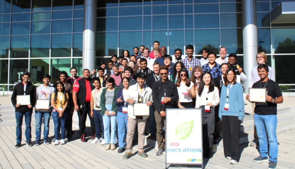 a group of smiling students