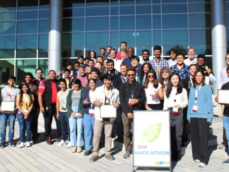 a group of smiling students