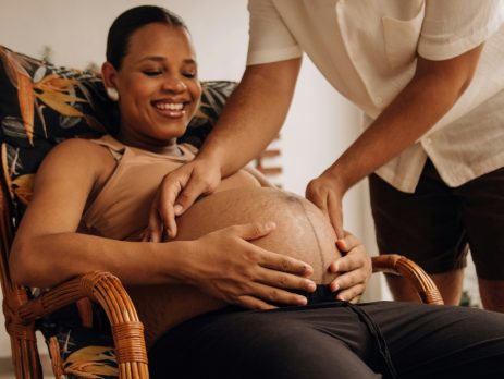 a smiling pregnant woman