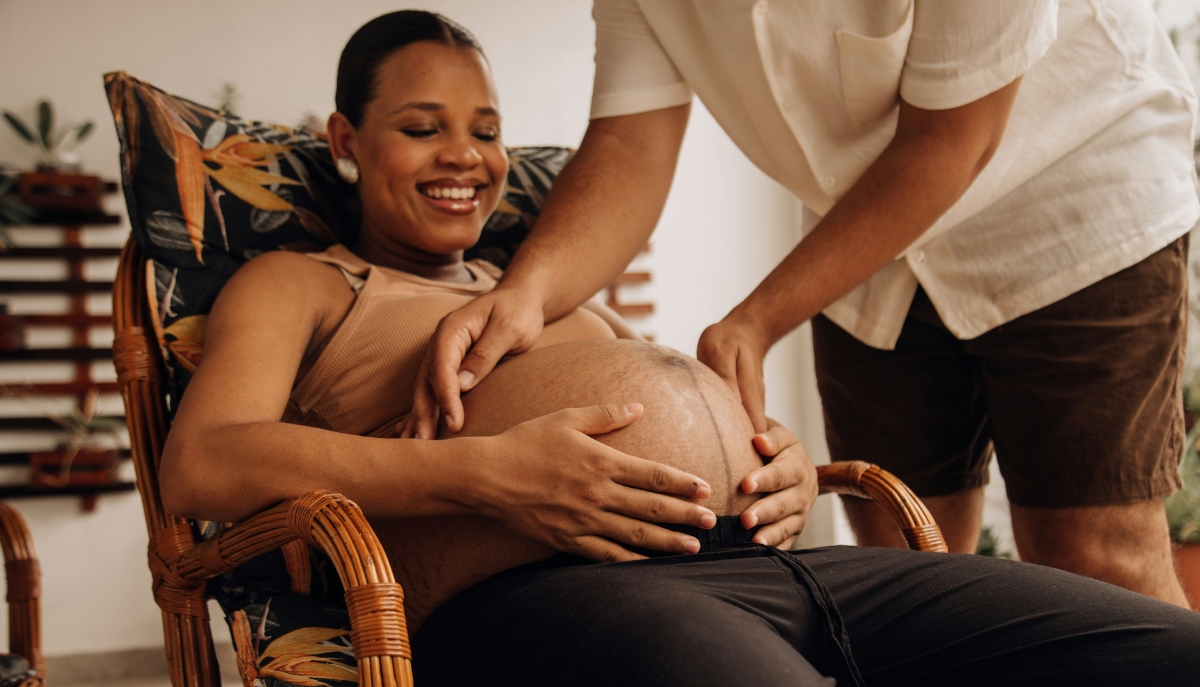 a smiling pregnant woman