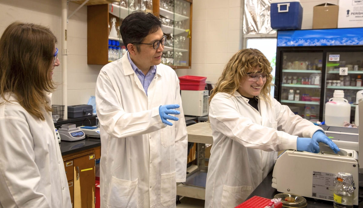 scientists working in the lab