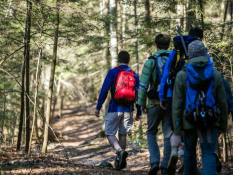 people hiking