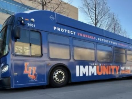 Unity in Immunity Awareness OKC Bus Wrap Campaign sponsored by Langston University Extension