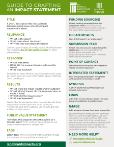 screenshot of the "Guide to Crafting an Impact Statement" document